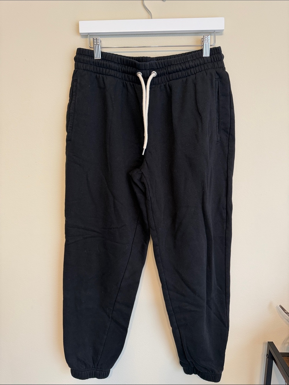 GAP Black Elastic Waist Jogger Pants with Drawstring